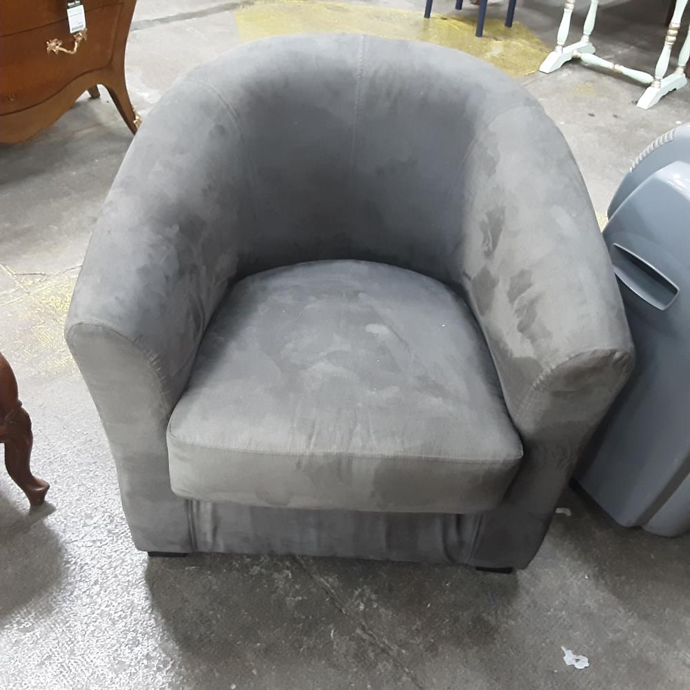 FAUTEUIL TISSU GRIS 