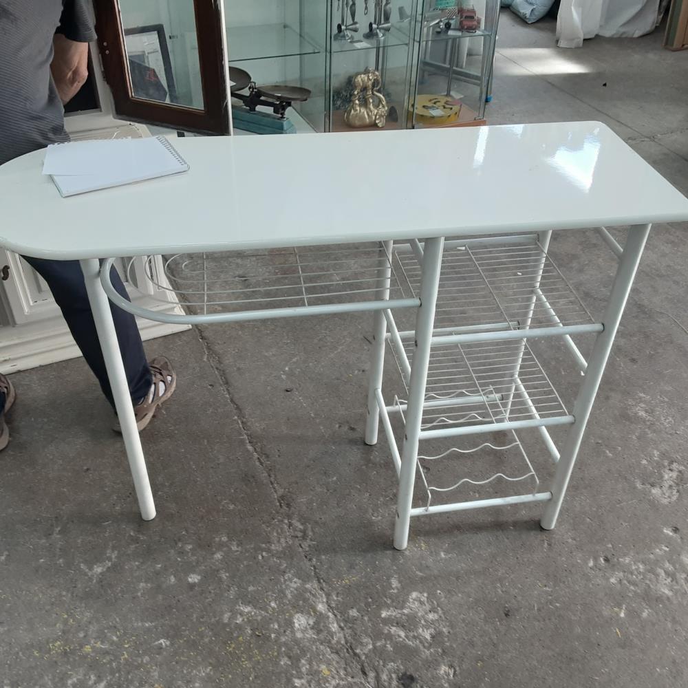 DESSERTE METAL BLANCHE