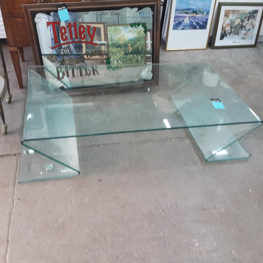 TABLE BASSE RECTANGLE VERRE 