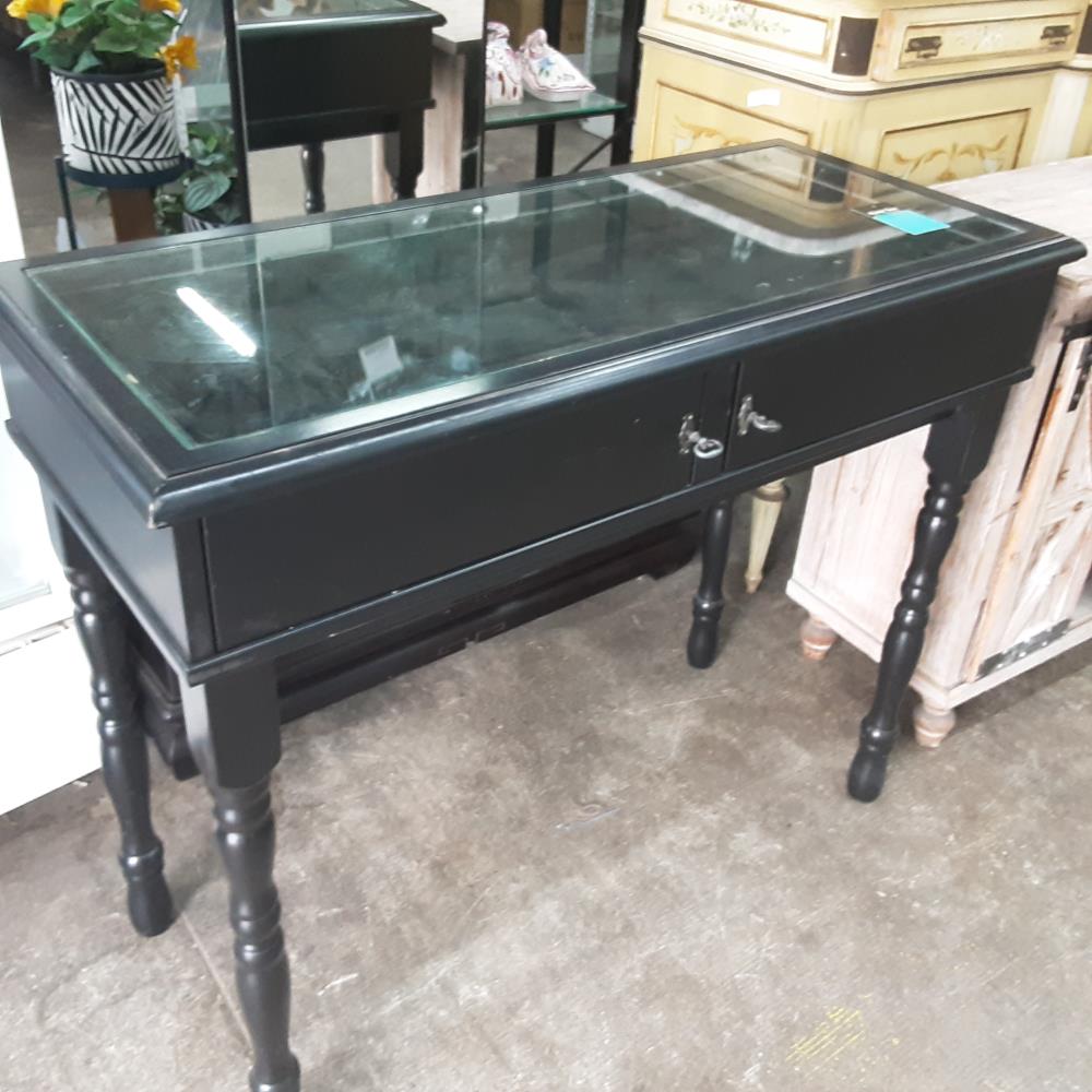 CONSOLE 2 TIROIRS NOIR