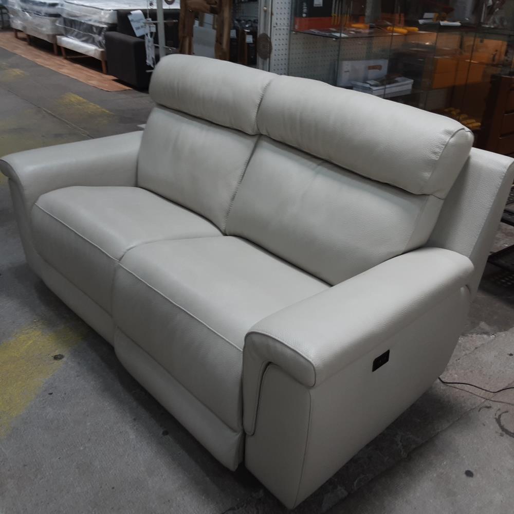 CANAPÉ CUIR ECRU ELECTRIQUE 