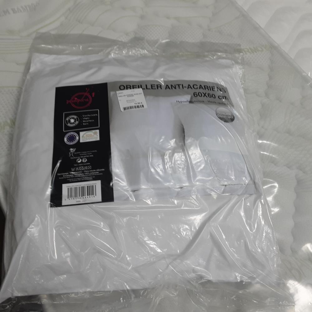 OREILLER CONFORT 60X60 ANTI ACARIEN