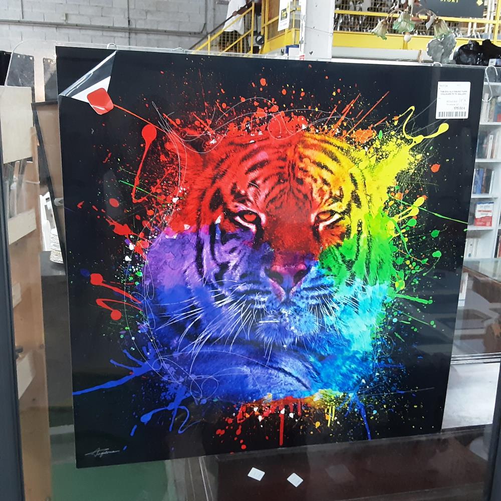 TABLEAU ALU DIBOND TIGRE COULEURS 70*70  GALLERY