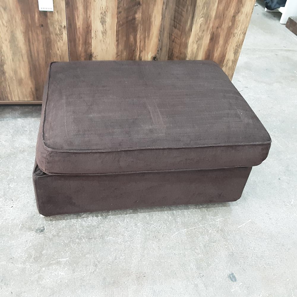 POUF TISSU MARRON 