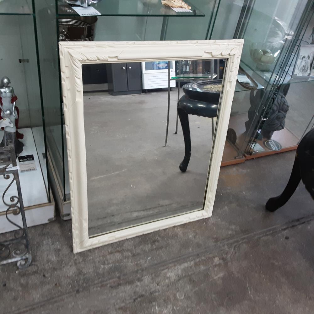 MIROIR RECTANGLE CADRE BLANC 