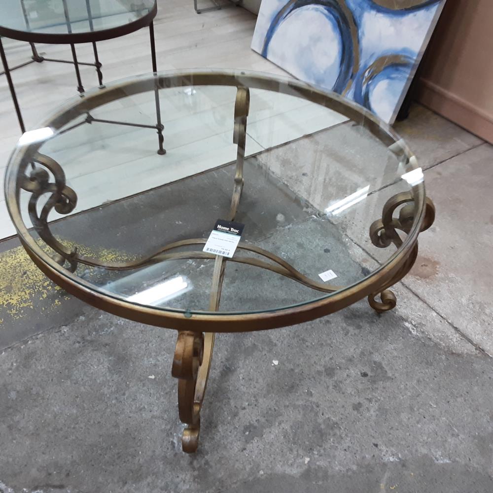 TABLE RONDE PIED METAL