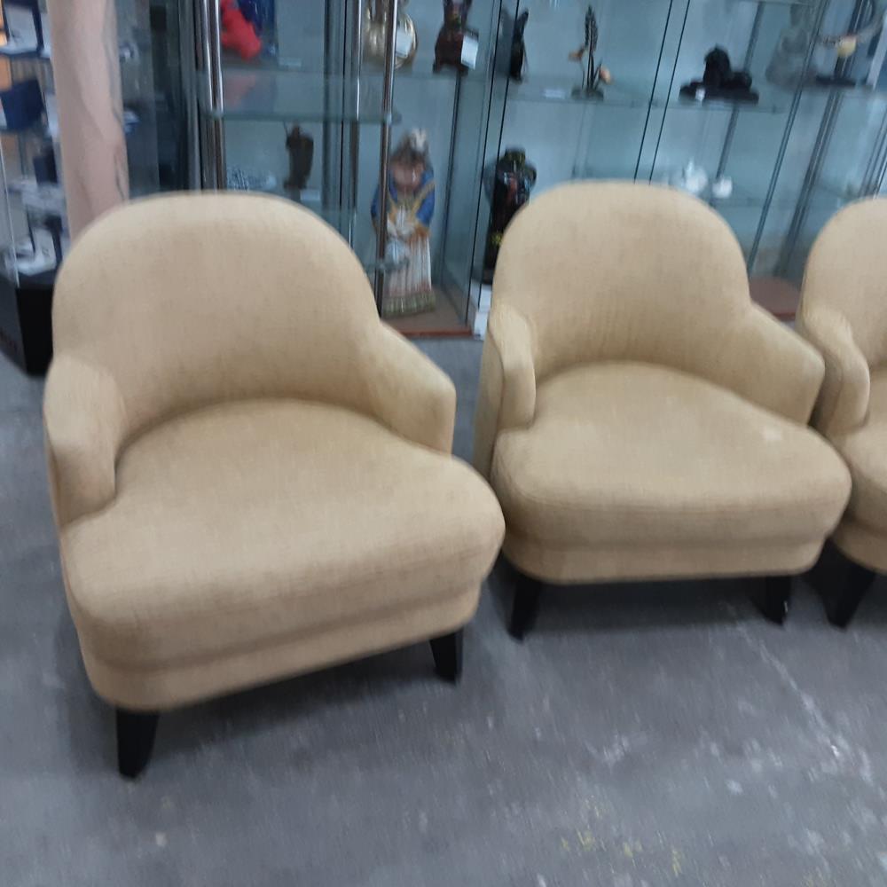 FAUTEUIL TISSU JAUNE 