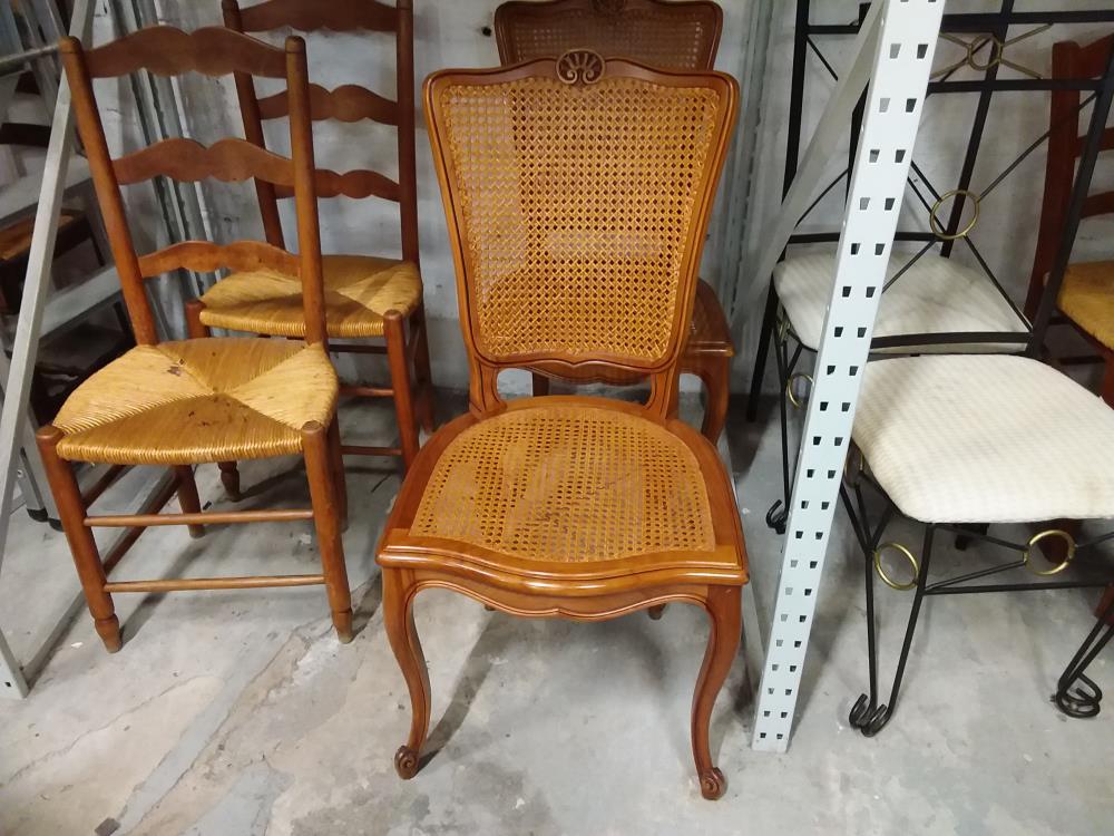 6 CHAISES CANNEES