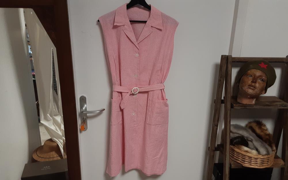 ROBE VICHY ROSE 1960/70