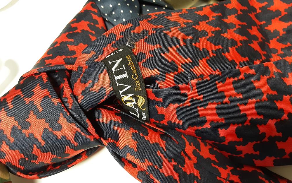 CRAVATE SOIE ROUGE LANVIN