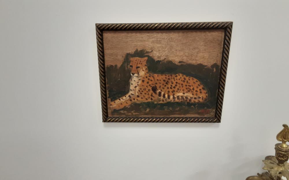 PEINTURE LEOPARD SIGNÉE MATEO HERNANDEZ