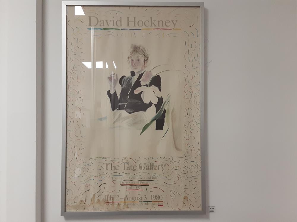 AFFICHE DAVID HOCKNEY TATE GALLERY 1980