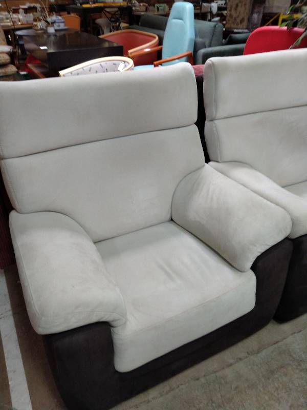 FAUTEUIL MARRON ET BEIGE