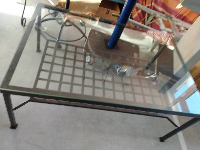TABLE BASSE FERME FORGÉ