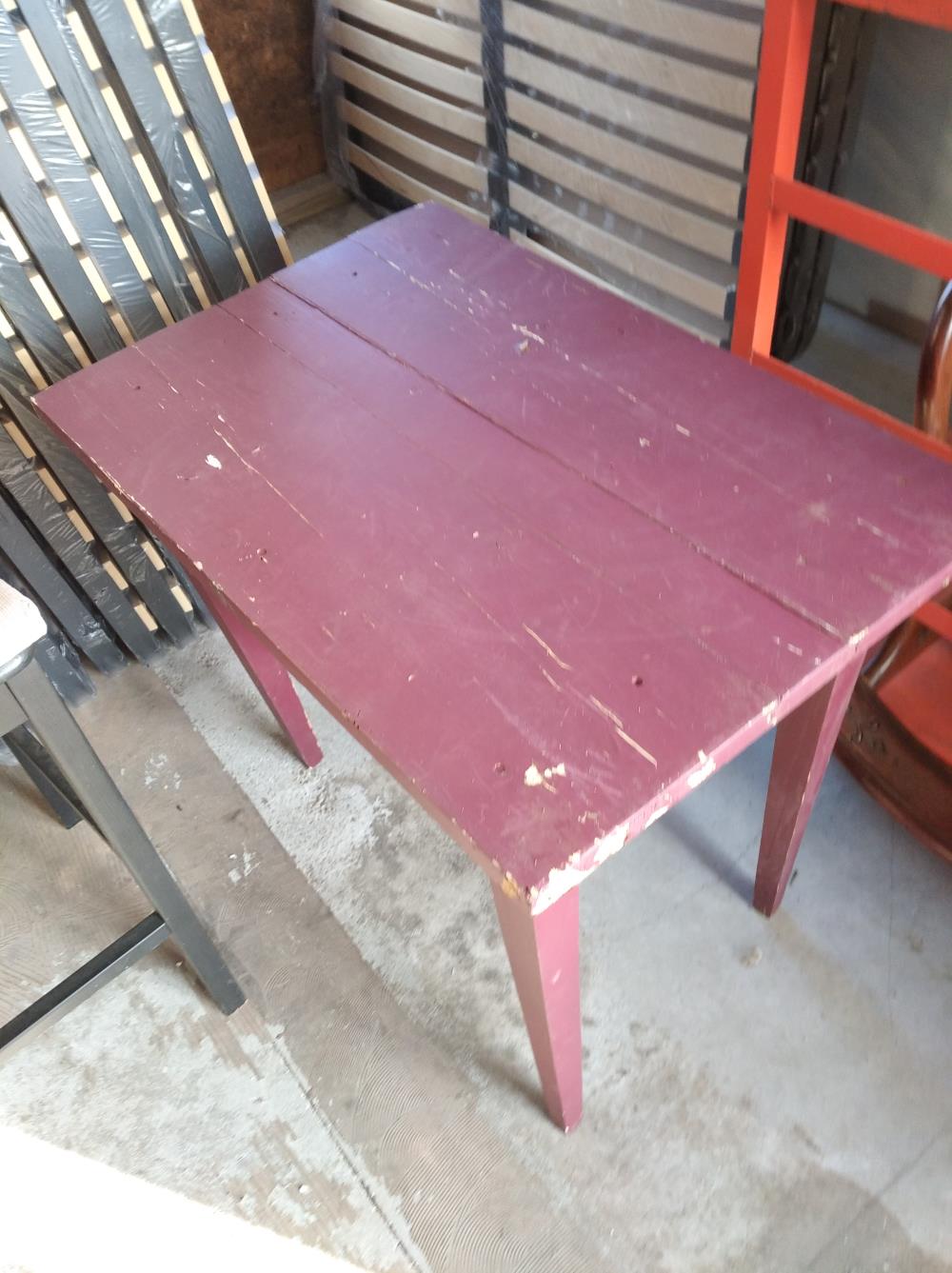 TABLE BOIS ROUGE 