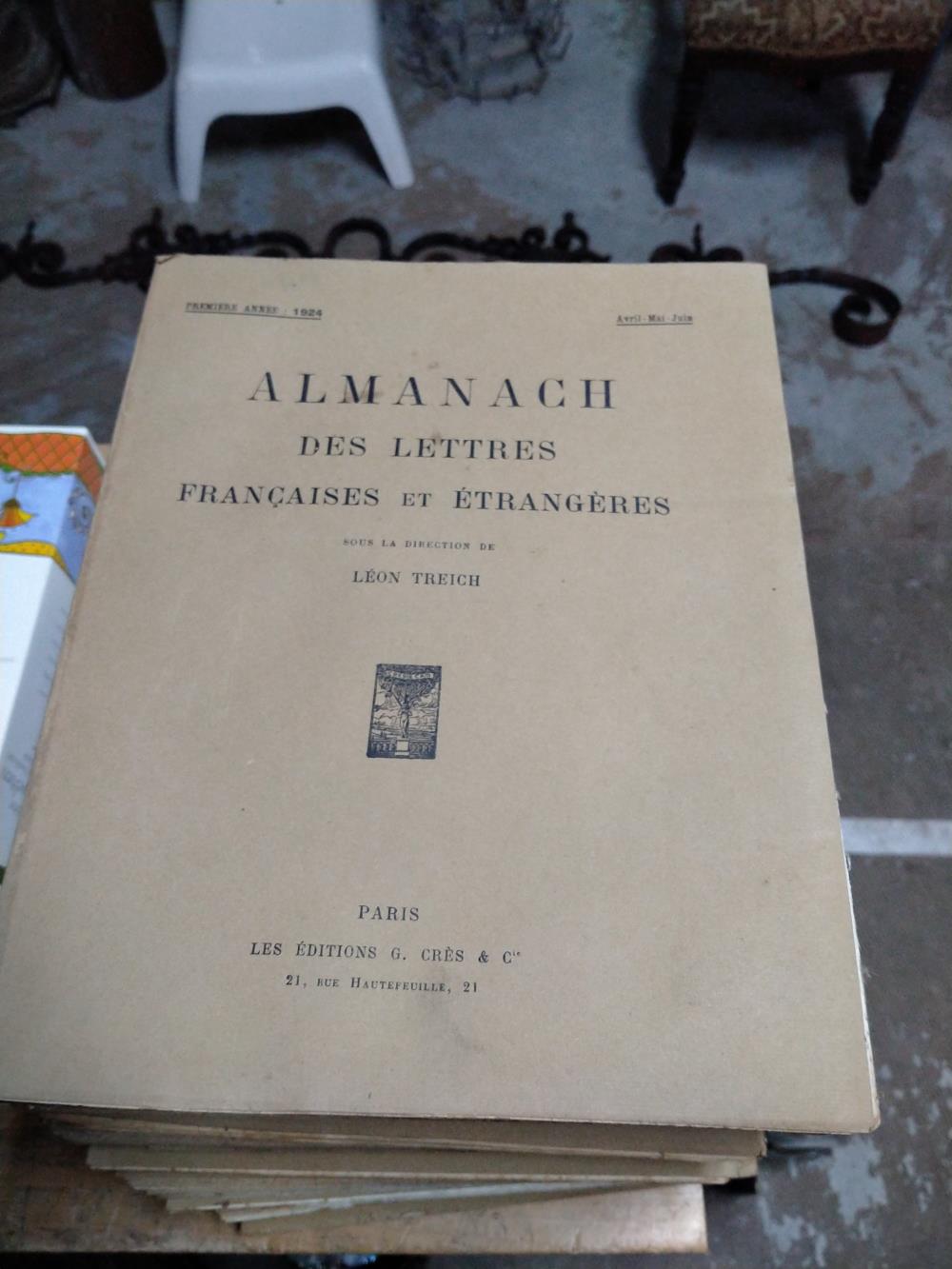 ALMANACH DES LETTRES FRANÇAISES