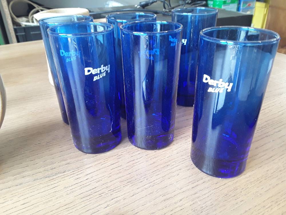 VERRE À JUS DERBY BLUE