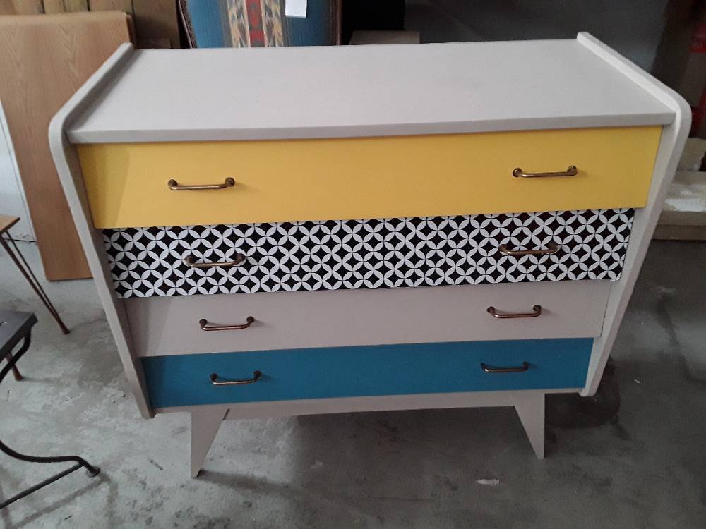 COMMODE STYLE SCANDINAVE RELOOKÉ 